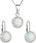 Evolution Group - Pavona Evolution Group Set de bijuterii strălucitoare cu cristale Preciosa 39160.1 & white opal (cercei, lanț, pandantiv)