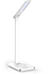 V-TAC Lampa de Birou LED 7W, 3 in 1, Încarcator Wireless, Patrat, Corp Alb (51121-)