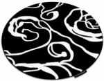 My carpet company kft HAMPTON szőnyeg Rosa kör rózsa, virágok fekete kerék 140 cm (GR4783)