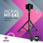 Jackal MT-142 mobiltelefon tripod, selfie bot bluetooth távkioldóval