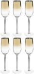 Secret De Gourmet Set 6 pahare sampanie Arya, sticla, 210 ml, 7 x H 25 cm Pahar