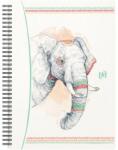 OXFORD Caiet cu spirala A5, OXFORD Boho Spirit, 60 file-90g/mp, Scribzee, coperta carton-dictando-elephant (OX-400161861)
