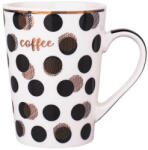 Altom Design Coffee modern porcelán bögre 450 ml - fekete pöttyös (IMO-ALT-01010031829-167189)