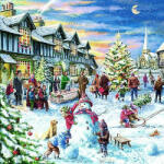 Paw Decor Collection Karácsonyi szalvéta - Christmas Market (VR-SDL230700)