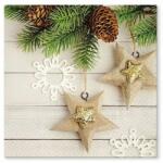 Altom Design Karácsonyi szalvéta - 20 darabos - fenyőág/csillagok (IMO-ALT-0108018967-206708)
