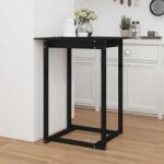 vidaXL Masă de bar, negru, 80x80x110 cm, lemn masiv de pin (822186)