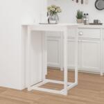 vidaXL Masă de bar, alb, 80x80x110 cm, lemn masiv de pin (822183)