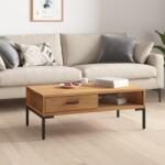 vidaXL Măsuță de cafea, 90x50x35 cm, lemn masiv de pin reciclat (349929) Masa de cafea