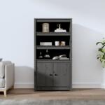 vidaXL Dulap înalt, gri, 80x35x154 cm, lemn masiv de pin (823521) Comoda
