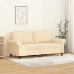 vidaXL Canapea cu 2 locuri, crem, 140 cm, material textil (349195) Canapea