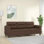 vidaXL Canapea cu 3 locuri, maro, 180 cm, piele ecologică (349259) Canapea