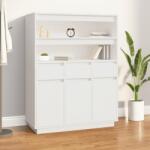 vidaXL Dulap înalt, alb, 89x40x116, 5 cm, lemn masiv de pin (818216) Comoda