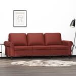 vidaXL Canapea cu 3 locuri, roșu vin, 180 cm, piele ecologică (349135) Canapea