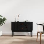 vidaXL Servantă, negru, 110x40x78 cm, lemn masiv de pin (823528) Comoda