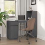 vidaXL Birou, gri, 110x53x117 cm, lemn masiv de pin (814511)