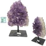  Ametist Druzy Spartura Bruta Naturala Brazilia cu Suport - 27x16x10 cm - Unicat