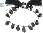 Spinel Negru Margele Pietre Semipretioase Picatura Rasucit Fatetat - 8-9 x 13-16 mm