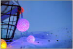 Union EVA Kristály labda fényfüzér, színes, 10 gömb, elemes (WFD-DC-10PB_M)
