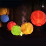 Union Napelemes 10 Led-es színes Lampion fényfüzér (7615XF_five_color_lantern)