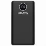 ADATA POWER BANK ADATA 20000mAh, 2 x USB 1 x USB-C, digital display pt. status baterie, P20000QCD 20.000 mAh, total 3A, black, AP20000QCD-DGT-CBK (include timbru verde 0.5 lei) (AP20000QCD-DGT-CBK)