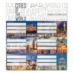 Ars Una füzetcímke csomagolt, 3x6db Cities of the world