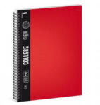 Ars Una A/4 College spirálfüzet-négyzethálós, piros