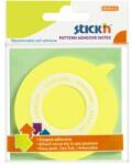 Stick n Öntapadós jegyzettömb STICK`N 70x70mm 360°-ban Öntapadós szövegbuborék forma sárga 50 lap (21544) - fotoland