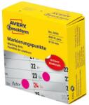 Avery Etikett AVERY 3850 öntapadó jelölőpont adagoló dobozban pink 10mm 800 jelölőpont/doboz (3850) - fotoland