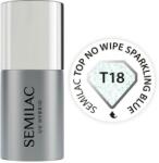 Semilac T18 Top No Wipe Sparkling Blue 7 ml