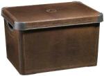 Keter LEATHER L méretű dekor tároló láda, barna 188164 (04711-D12) (188164)