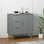 vidaXL Servantă „MOLDE gri 76, 5x40x80 cm lemn masiv de pin (350512) Comoda