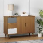 vidaXL Servantă „MOLDE maro, 113x40x80 cm, lemn masiv de pin (350513) Comoda