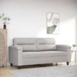 vidaXL Canapea cu 2 locuri, gri deschis, 140 cm, țesătură microfibră (349222) Canapea