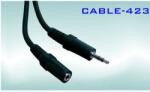 Royal Кабел Royal CABLE-423/10, от 1x 3.5mm TRS(м) към 1x 3.5mm TRS(ж), 10m, черен, никелирани конектори