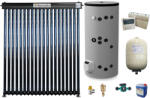 Fornello Sistem solar presurizat, panou Fornello 20 Tuburi Heat Pipe, boiler cu 2 serpentine si rezistenta electrica Eldom 200 litri cu montaj pe sol, pompa 25-60, controller, vas expansiune, antigel, supapa 1
