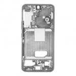Samsung S901B Galaxy S22 5G (EU verzió) előlap, lcd keret, ezüst (gyári)