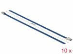 Delock Rozsdamentes Acél Kábelkötegek Hossza 200 x Szélesség 4, 6 mm kék 10 db (18793) - dstore