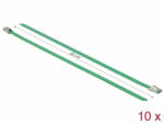 Delock Rozsdamentes Acél Kábelkötegek Hossza 200 x Szélesség 4, 6 mm zöld 10 db (18801) - dstore