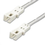 Isoled Hosszabbító fordító kábel 100cm anya-anya MiniAMP csatlakozóval 2 eres fehér 3A (ISO114491)