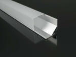 Alu-LED Alumínium profil LED szalaghoz 016S, opál (14459)
