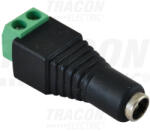 Tracon Jack/csavaros csatlakozó hüvely LED szerelésekhez 5, 5 mm, In: 4A (LSZJF55)