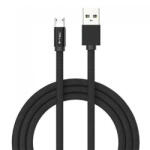 V-TAC Ruby USB - Micro USB pamut-szövetkábel (1 méter) fekete - USB 2.0 (22412)