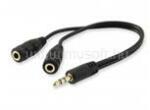 Equip kábel - 147941 (Audio elosztó, 3, 5mm Jack, 2x bemenet, 1x kimenet, fekete, 13cm) (EQUIP_147941) (EQUIP_147941)