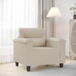 vidaXL Fotoliu canapea, crem, 60 cm, textil microfibră (349213) Canapea