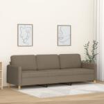 vidaXL Canapea cu 3 locuri, taupe, 210 cm, material textil (349112) Canapea
