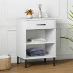 vidaXL Dulap consolă cu picioare metalice „OSLO, alb, lemn masiv pin (351002)