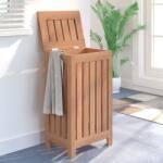 vidaXL Coș de rufe, 35x25x60 cm, lemn masiv de tec (340758)