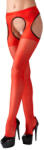 Cottelli Collection Legwear Suspender Tights 230316 Red S/M