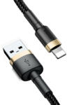 Baseus Adatkábel / töltőkábel (USB - Lightning) Baseus Cafule 1m arany + fekete 2, 4A
