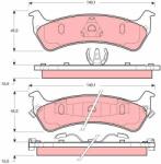 TRW set placute frana, frana disc TRW GDB1238 (GDB1238)